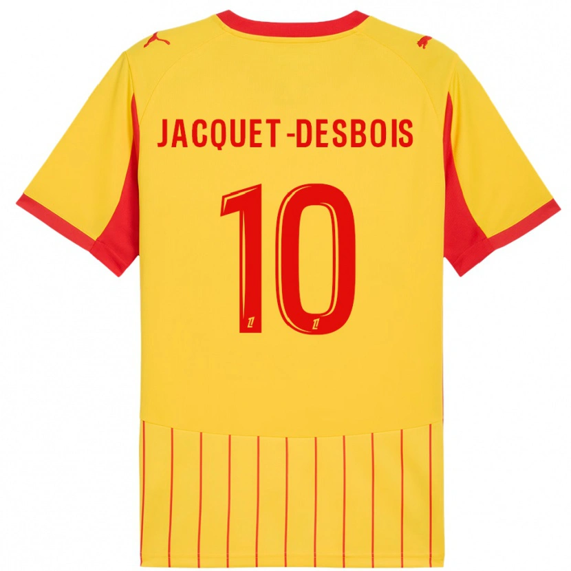 Danxen Män Tairik Jacquet-Desbois #10 Gul Röd Hemmatröja Matchtröjor 2025/26 Tröjor T-Tröja
