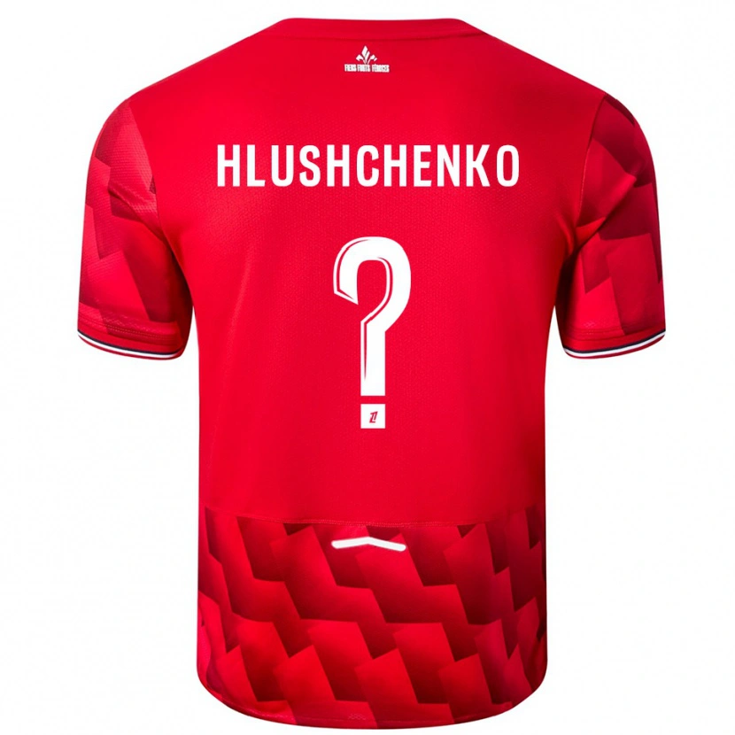 Danxen Män Inna Hlushchenko #0 Röd Vit Hemmatröja Matchtröjor 2025/26 Tröjor T-Tröja