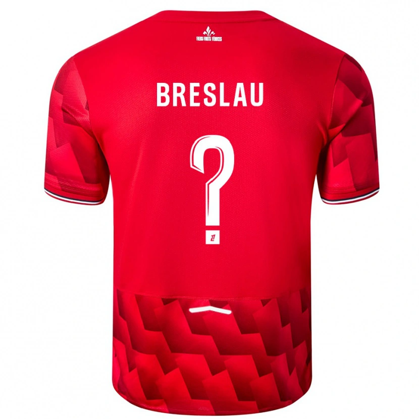 Danxen Män Jessy Breslau #0 Röd Vit Hemmatröja Matchtröjor 2025/26 Tröjor T-Tröja