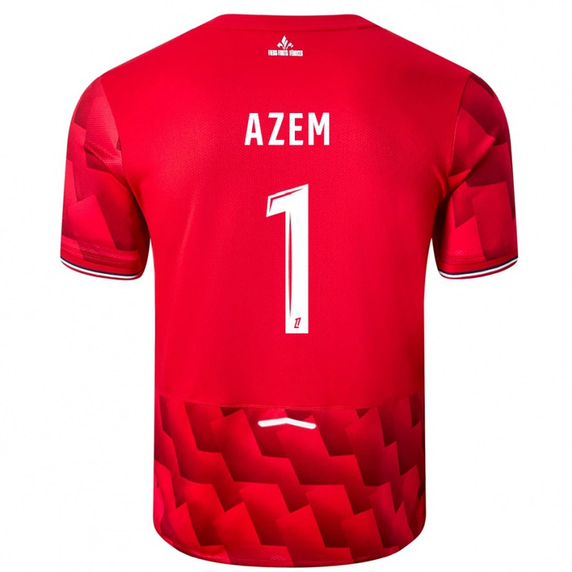 Danxen Män Floriane Azem #1 Röd Vit Hemmatröja Matchtröjor 2025/26 Tröjor T-Tröja