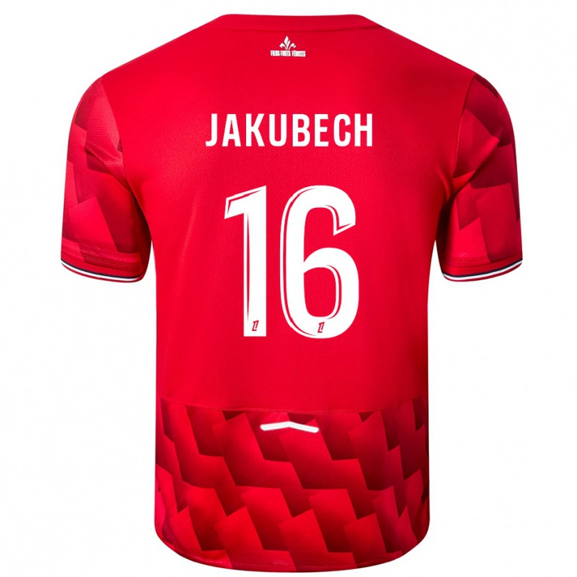Danxen Män Adam Jakubech #16 Röd Vit Hemmatröja Matchtröjor 2025/26 Tröjor T-Tröja