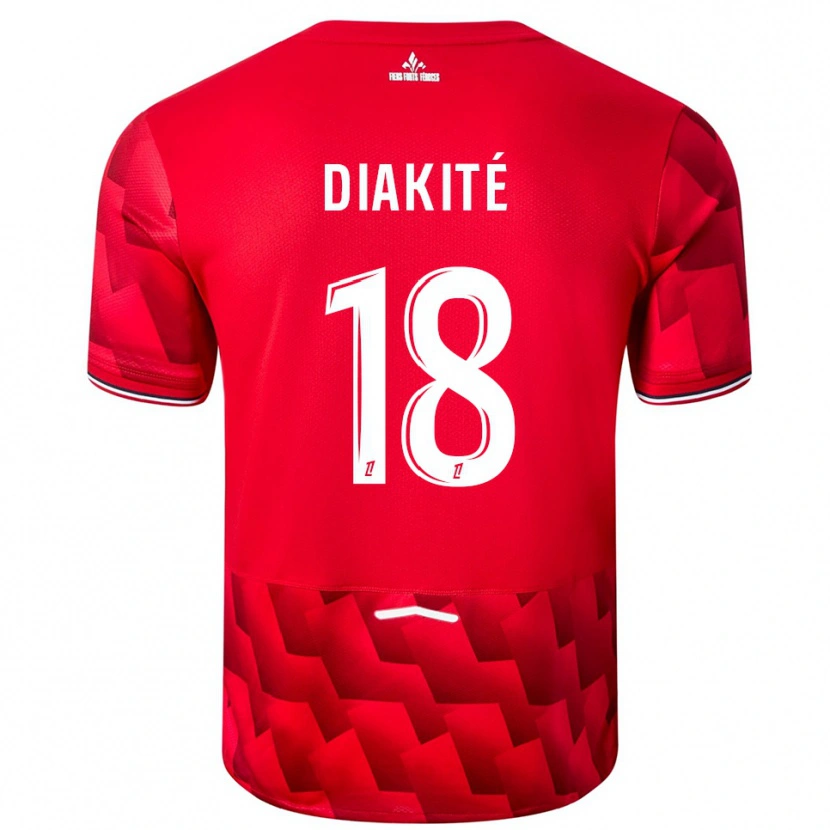 Danxen Män Bafodé Diakité #18 Röd Vit Hemmatröja Matchtröjor 2025/26 Tröjor T-Tröja