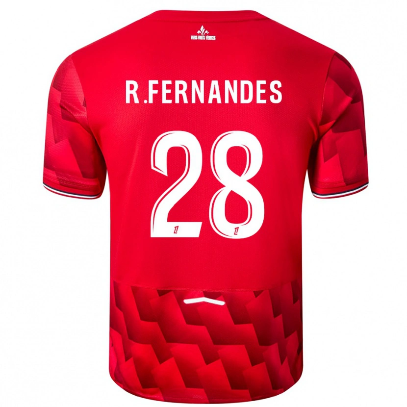 Danxen Män Rafael Fernandes #28 Röd Vit Hemmatröja Matchtröjor 2025/26 Tröjor T-Tröja