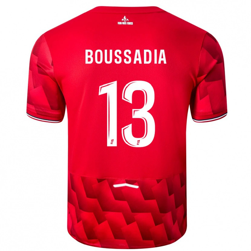 Danxen Män Saad Boussadia #13 Röd Vit Hemmatröja Matchtröjor 2025/26 Tröjor T-Tröja