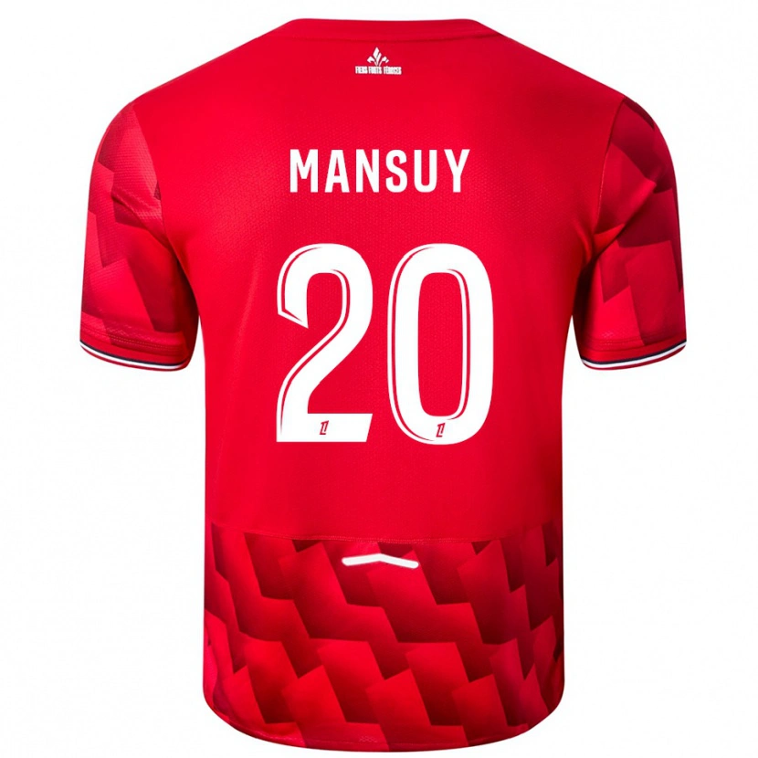 Danxen Män Heloise Mansuy #20 Röd Vit Hemmatröja Matchtröjor 2025/26 Tröjor T-Tröja