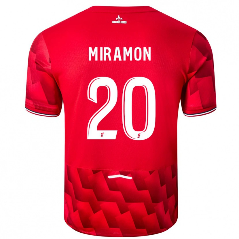 Danxen Män Ignacio Miramón #20 Röd Vit Hemmatröja Matchtröjor 2025/26 Tröjor T-Tröja