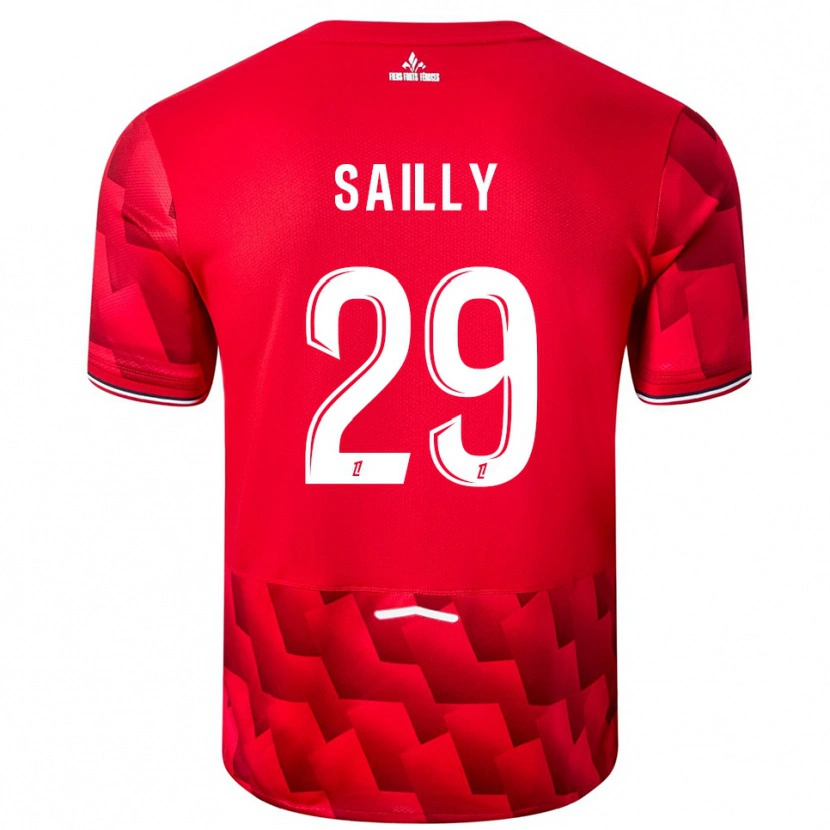 Danxen Män Charlotte Sailly #29 Röd Vit Hemmatröja Matchtröjor 2025/26 Tröjor T-Tröja