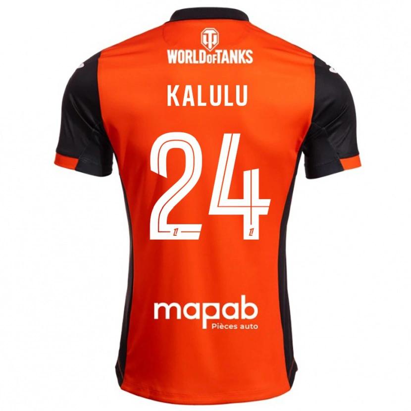 Danxen Män Gédéon Kalulu #24 Svart Orange Hemmatröja Matchtröjor 2025/26 Tröjor T-Tröja