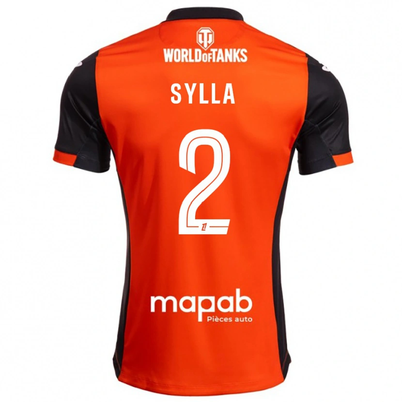 Danxen Män Dembo Sylla #2 Svart Orange Hemmatröja Matchtröjor 2025/26 Tröjor T-Tröja