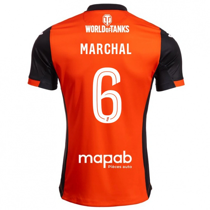 Danxen Män Noam Marchal #6 Svart Orange Hemmatröja Matchtröjor 2025/26 Tröjor T-Tröja