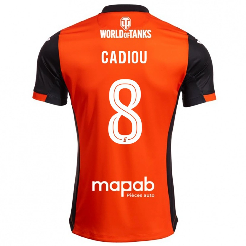 Danxen Män Noah Cadiou #8 Svart Orange Hemmatröja Matchtröjor 2025/26 Tröjor T-Tröja