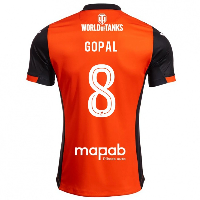 Danxen Män Julie Gopal #8 Svart Orange Hemmatröja Matchtröjor 2025/26 Tröjor T-Tröja