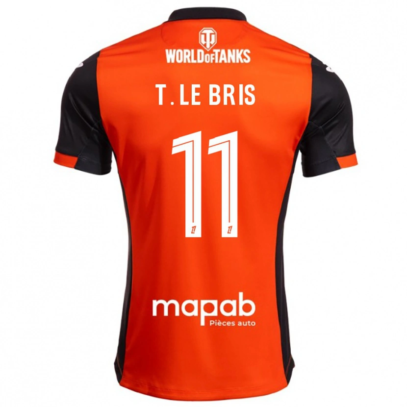 Danxen Män Théo Le Bris #11 Svart Orange Hemmatröja Matchtröjor 2025/26 Tröjor T-Tröja