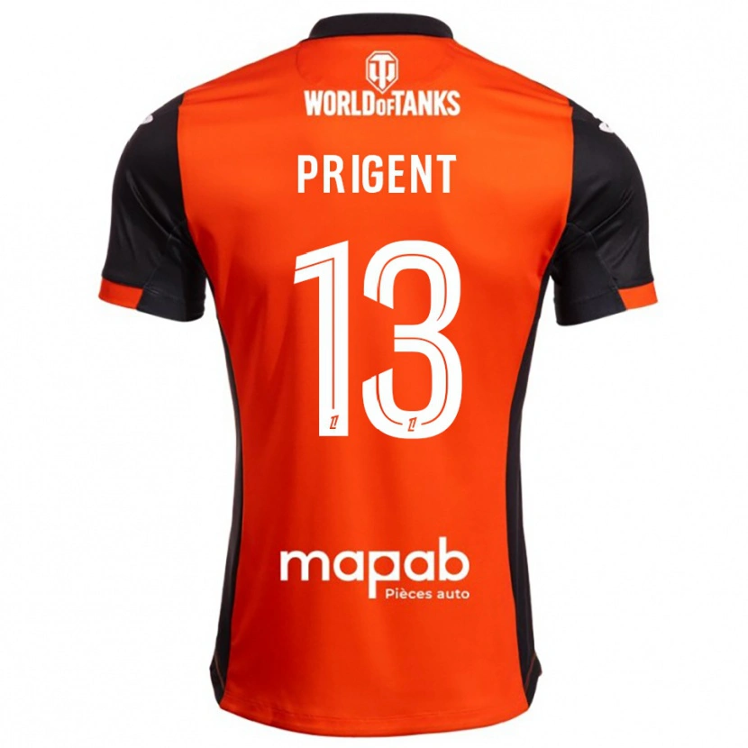 Danxen Män Matéo Prigent #13 Svart Orange Hemmatröja Matchtröjor 2025/26 Tröjor T-Tröja
