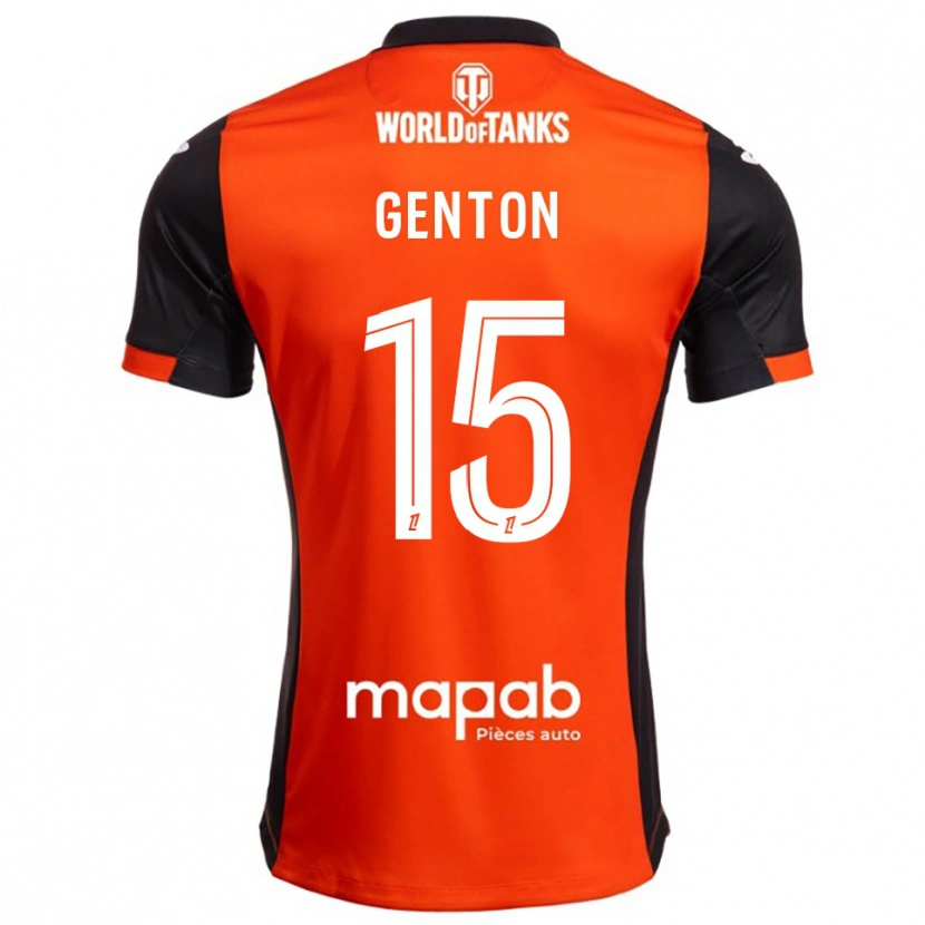 Danxen Män Enzo Genton #15 Svart Orange Hemmatröja Matchtröjor 2025/26 Tröjor T-Tröja