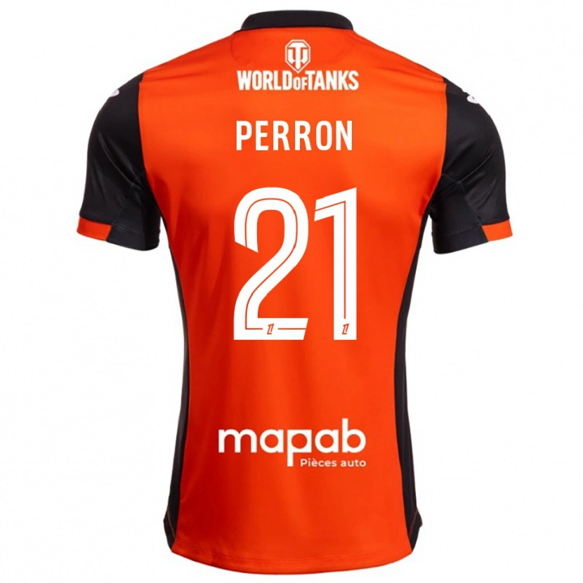 Danxen Män Angéline Perron #21 Svart Orange Hemmatröja Matchtröjor 2025/26 Tröjor T-Tröja
