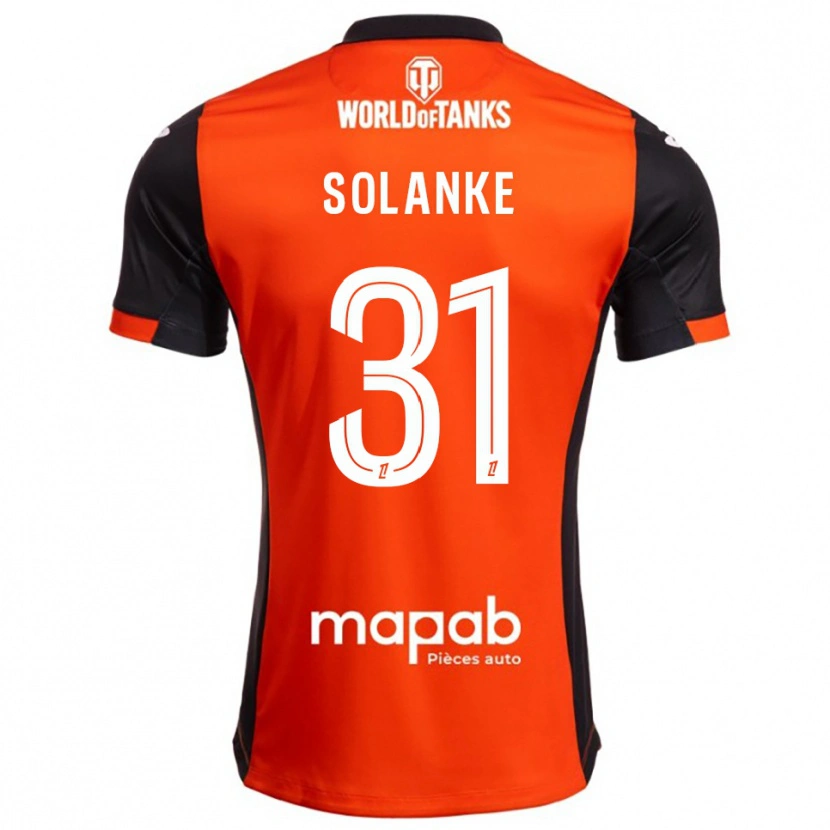 Danxen Män Ade Solanke #31 Svart Orange Hemmatröja Matchtröjor 2025/26 Tröjor T-Tröja