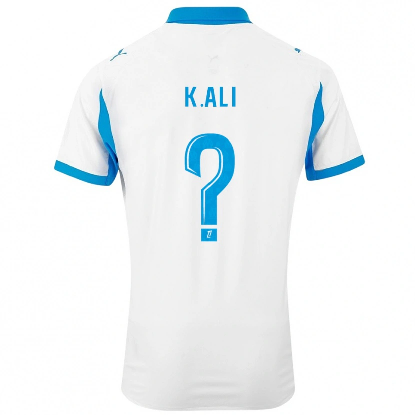 Danxen Män Kaïs Ali #0 Vit Himmelsblå Hemmatröja Matchtröjor 2025/26 Tröjor T-Tröja