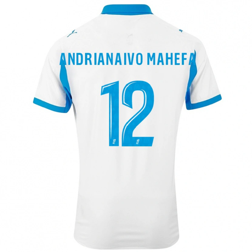 Danxen Män Mathis Andrianaivo Mahefa #12 Vit Himmelsblå Hemmatröja Matchtröjor 2025/26 Tröjor T-Tröja