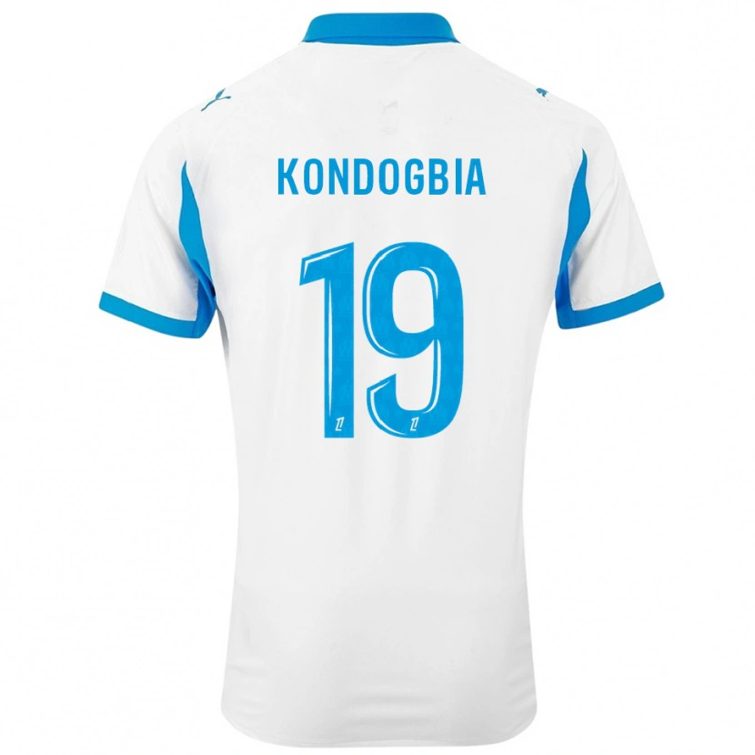 Danxen Män Geoffrey Kondogbia #19 Vit Himmelsblå Hemmatröja Matchtröjor 2025/26 Tröjor T-Tröja
