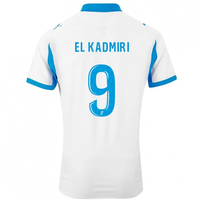 Danxen Män Ugo Lamare El Kadmiri #9 Vit Himmelsblå Hemmatröja Matchtröjor 2025/26 Tröjor T-Tröja