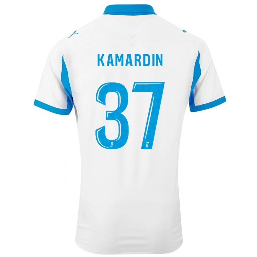 Danxen Män Aaron Kamardin #37 Vit Himmelsblå Hemmatröja Matchtröjor 2025/26 Tröjor T-Tröja