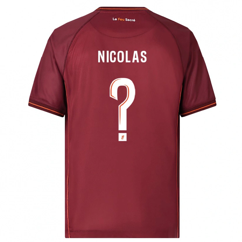 Danxen Män Max-Henry Nicolas #0 Bourgogne Vit Hemmatröja Matchtröjor 2025/26 Tröjor T-Tröja