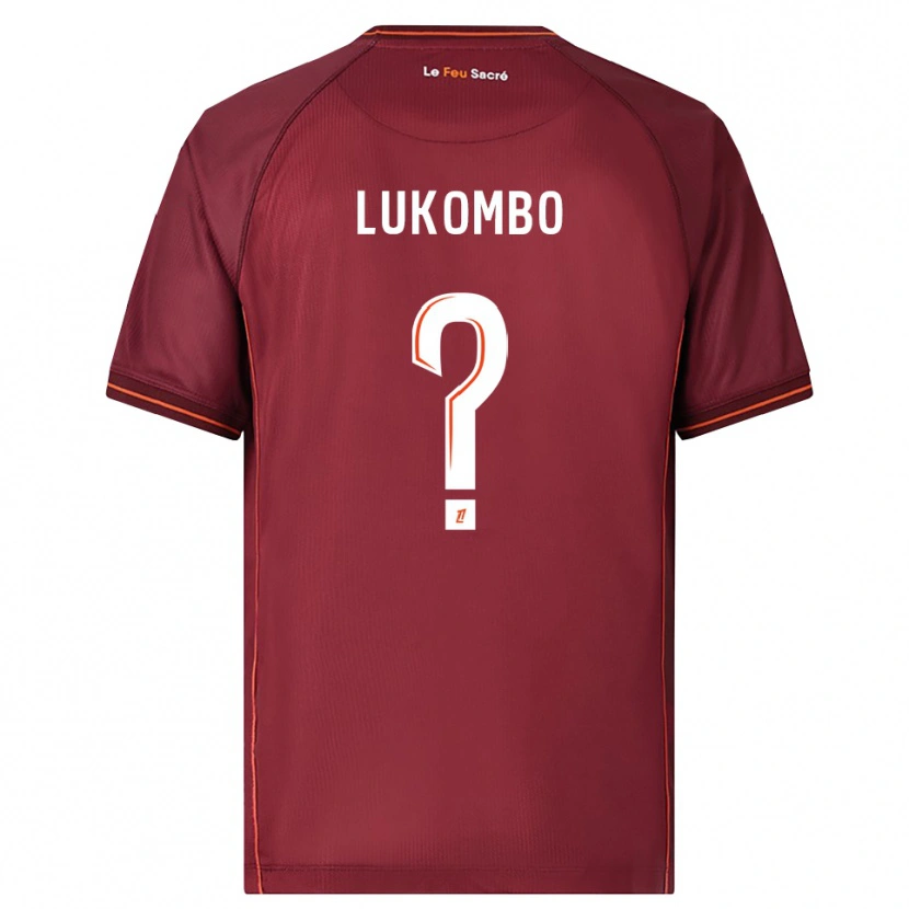 Danxen Män Joseph Lukombo #0 Bourgogne Vit Hemmatröja Matchtröjor 2025/26 Tröjor T-Tröja