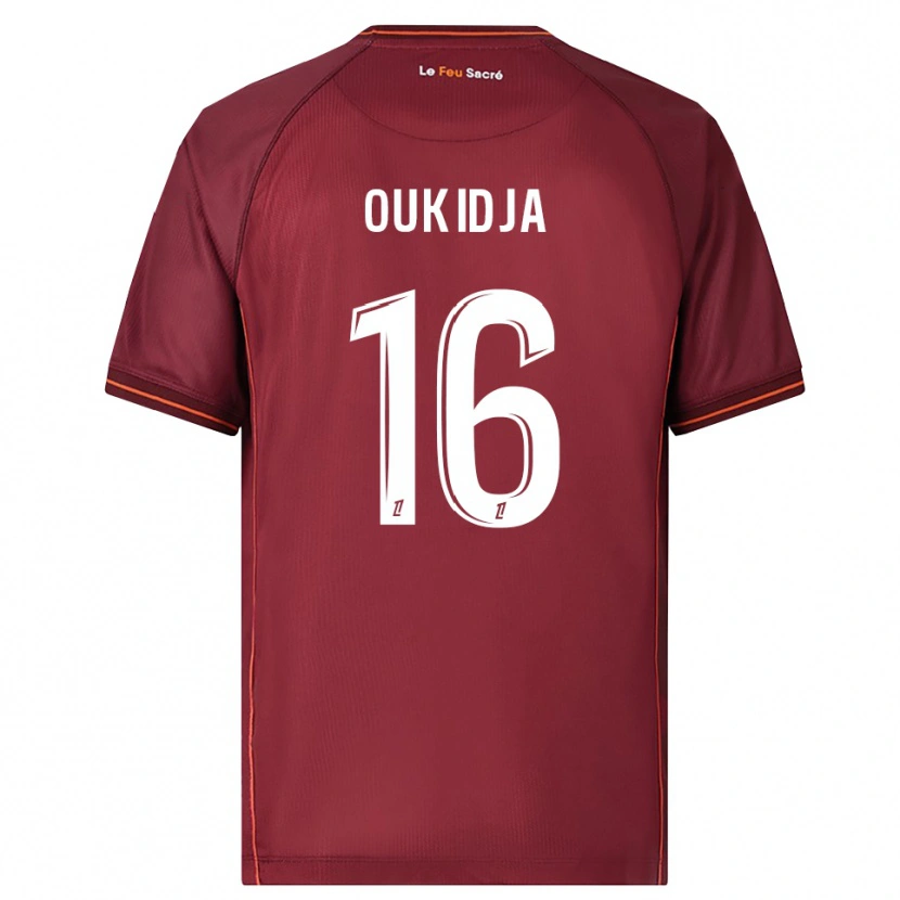 Danxen Män Alexandre Oukidja #16 Bourgogne Vit Hemmatröja Matchtröjor 2025/26 Tröjor T-Tröja