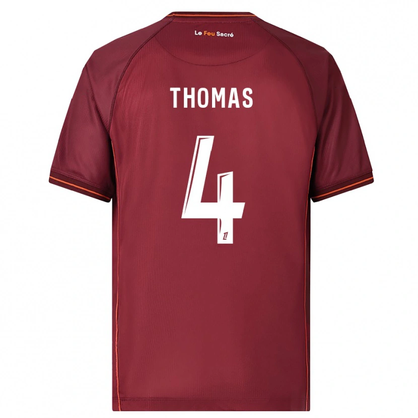 Danxen Män Gabriel Thomas #4 Bourgogne Vit Hemmatröja Matchtröjor 2025/26 Tröjor T-Tröja