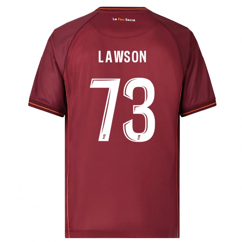 Danxen Män Yannis Lawson #73 Bourgogne Vit Hemmatröja Matchtröjor 2025/26 Tröjor T-Tröja