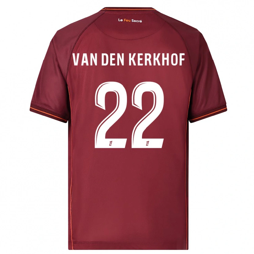 Danxen Män Kevin Van Den Kerkhof #22 Bourgogne Vit Hemmatröja Matchtröjor 2025/26 Tröjor T-Tröja