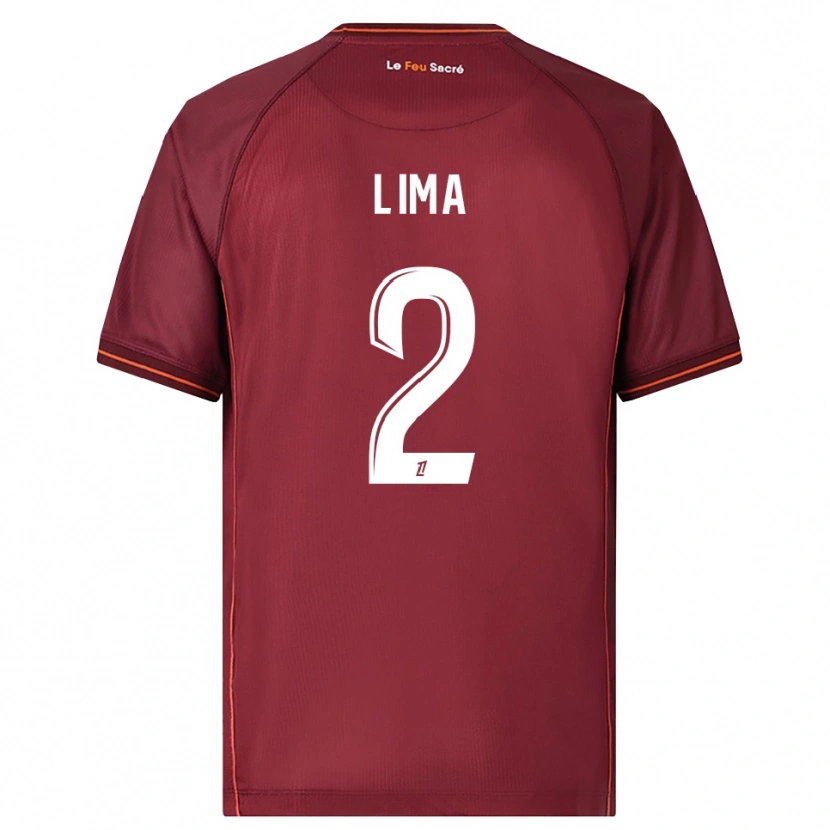 Danxen Män Edson Lima #2 Bourgogne Vit Hemmatröja Matchtröjor 2025/26 Tröjor T-Tröja