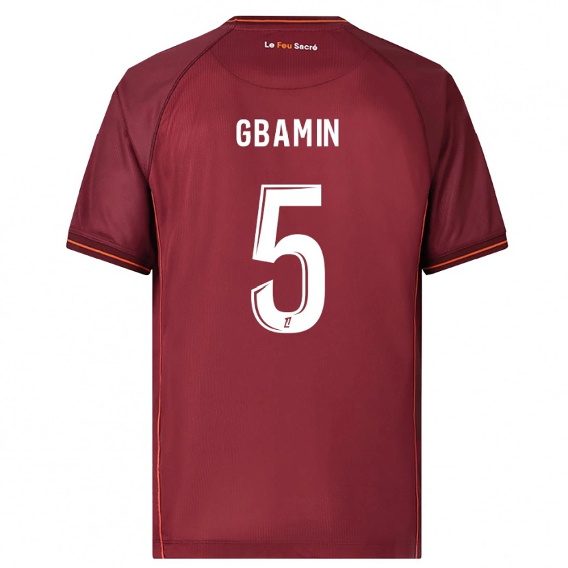 Danxen Män Jean-Philippe Gbamin #5 Bourgogne Vit Hemmatröja Matchtröjor 2025/26 Tröjor T-Tröja