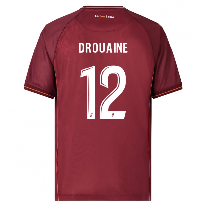 Danxen Män Mathieu Drouaine #12 Bourgogne Vit Hemmatröja Matchtröjor 2025/26 Tröjor T-Tröja