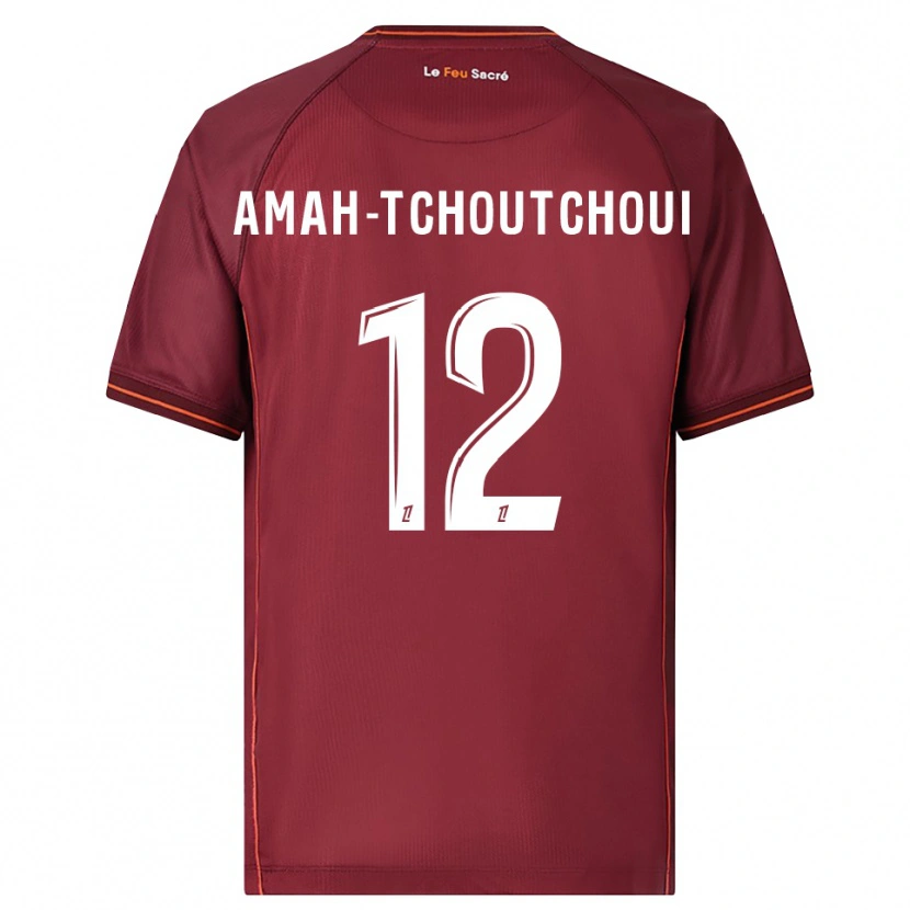 Danxen Män Marco Amah-Tchoutchoui #12 Bourgogne Vit Hemmatröja Matchtröjor 2025/26 Tröjor T-Tröja