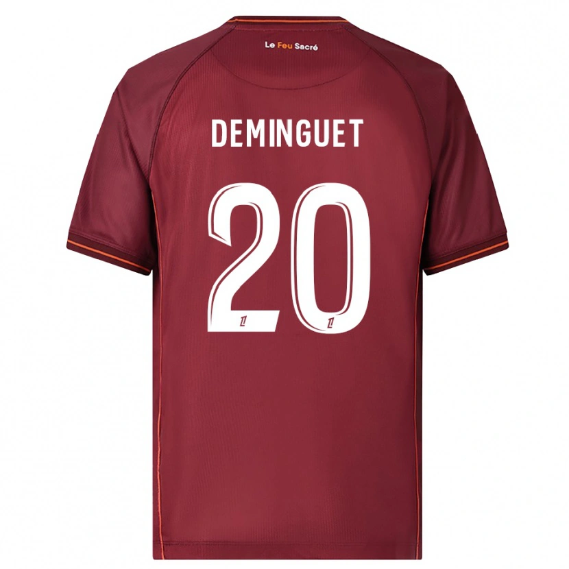 Danxen Män Jessy Deminguet #20 Bourgogne Vit Hemmatröja Matchtröjor 2025/26 Tröjor T-Tröja