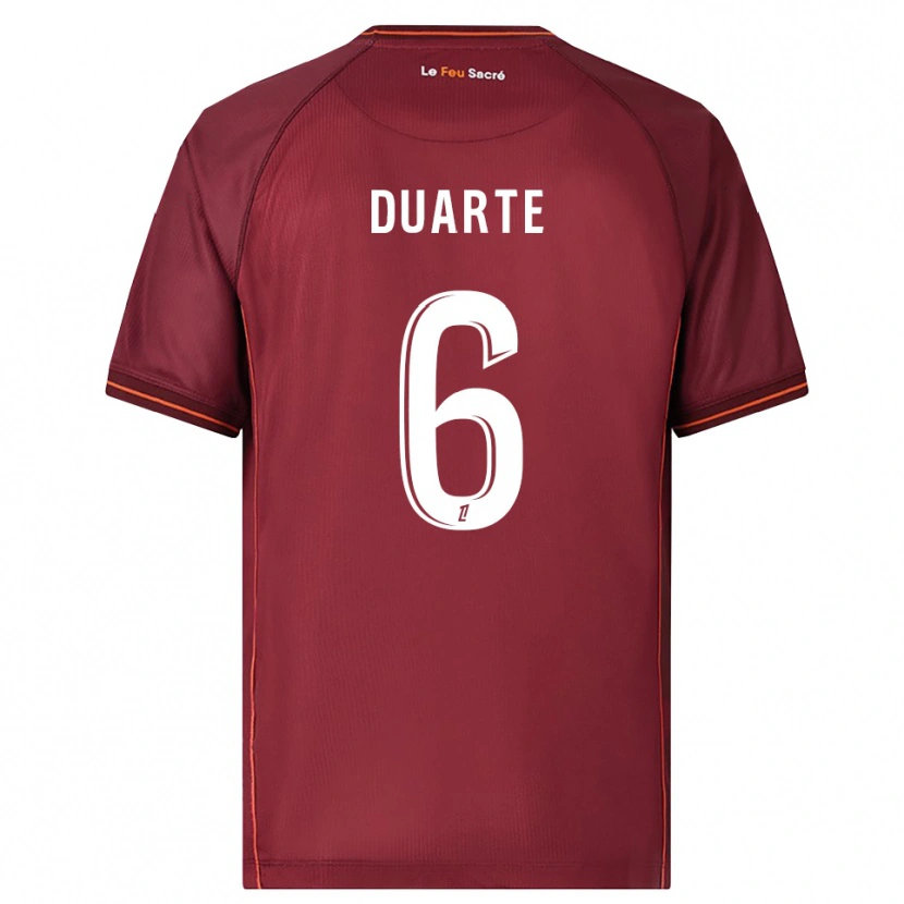 Danxen Män Diego Duarte #6 Bourgogne Vit Hemmatröja Matchtröjor 2025/26 Tröjor T-Tröja