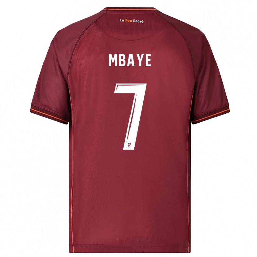 Danxen Män Malick Mbaye #7 Bourgogne Vit Hemmatröja Matchtröjor 2025/26 Tröjor T-Tröja