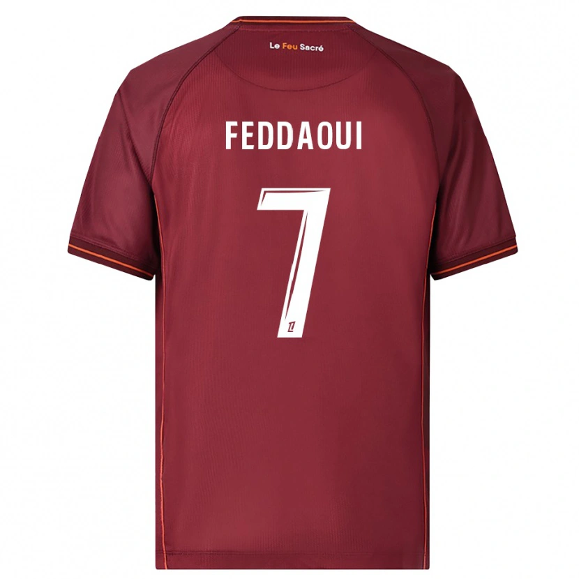 Danxen Män Leina Feddaoui #7 Bourgogne Vit Hemmatröja Matchtröjor 2025/26 Tröjor T-Tröja