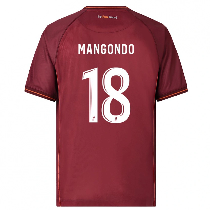 Danxen Män Joseph Mangondo #18 Bourgogne Vit Hemmatröja Matchtröjor 2025/26 Tröjor T-Tröja