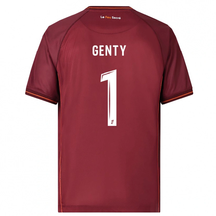 Danxen Män Julie Genty #1 Bourgogne Vit Hemmatröja Matchtröjor 2025/26 Tröjor T-Tröja