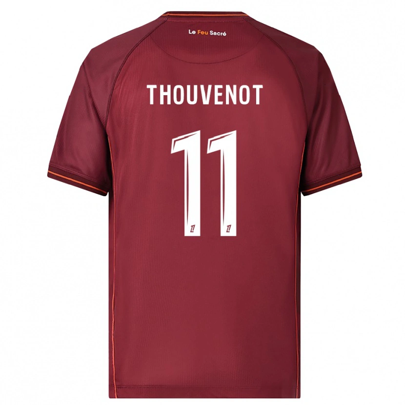 Danxen Män Jules Thouvenot #11 Bourgogne Vit Hemmatröja Matchtröjor 2025/26 Tröjor T-Tröja