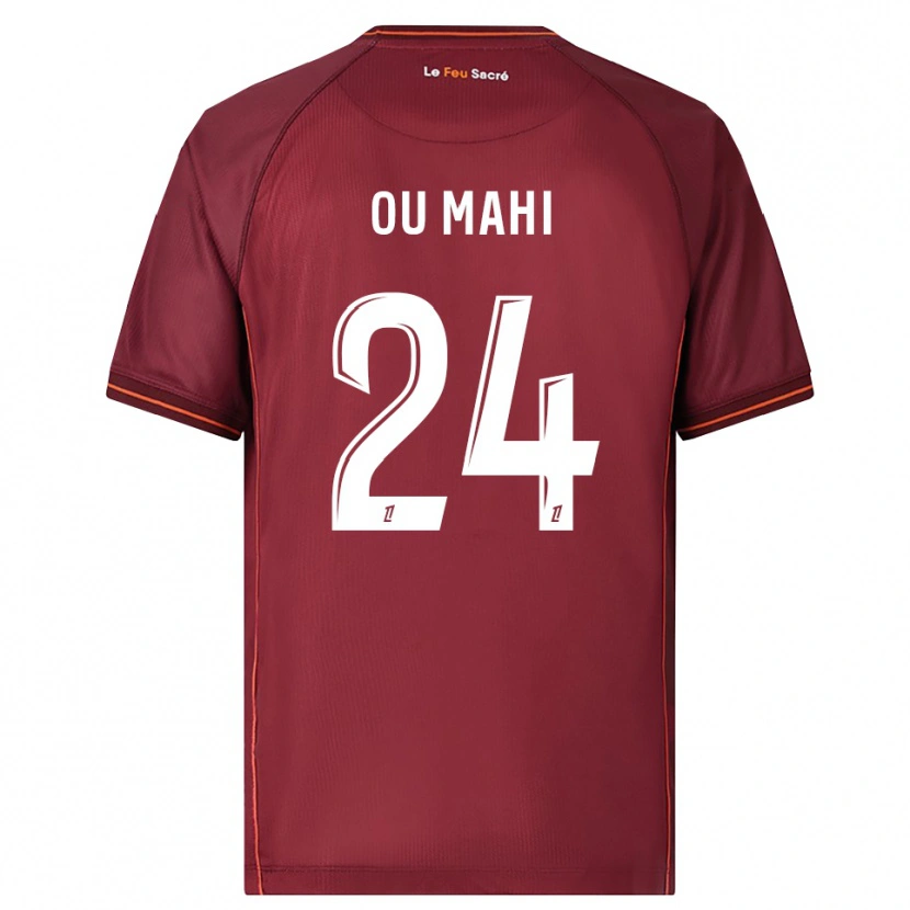 Danxen Män Inès Ou Mahi #24 Bourgogne Vit Hemmatröja Matchtröjor 2025/26 Tröjor T-Tröja