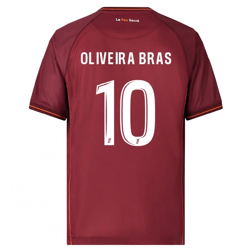 Danxen Män Luisa Oliveira Bras #10 Bourgogne Vit Hemmatröja Matchtröjor 2025/26 Tröjor T-Tröja