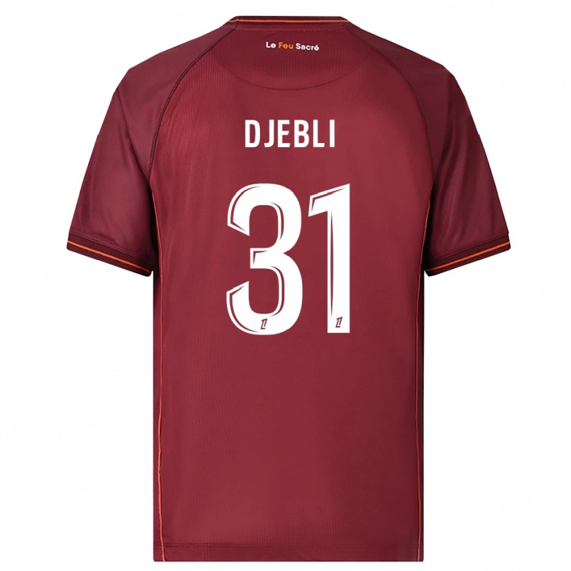 Danxen Män Assia Djebli #31 Bourgogne Vit Hemmatröja Matchtröjor 2025/26 Tröjor T-Tröja