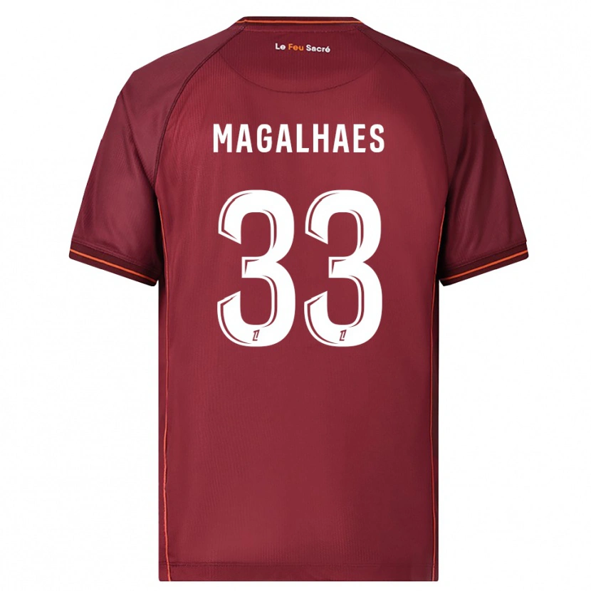 Danxen Män Manon Magalhaes #33 Bourgogne Vit Hemmatröja Matchtröjor 2025/26 Tröjor T-Tröja