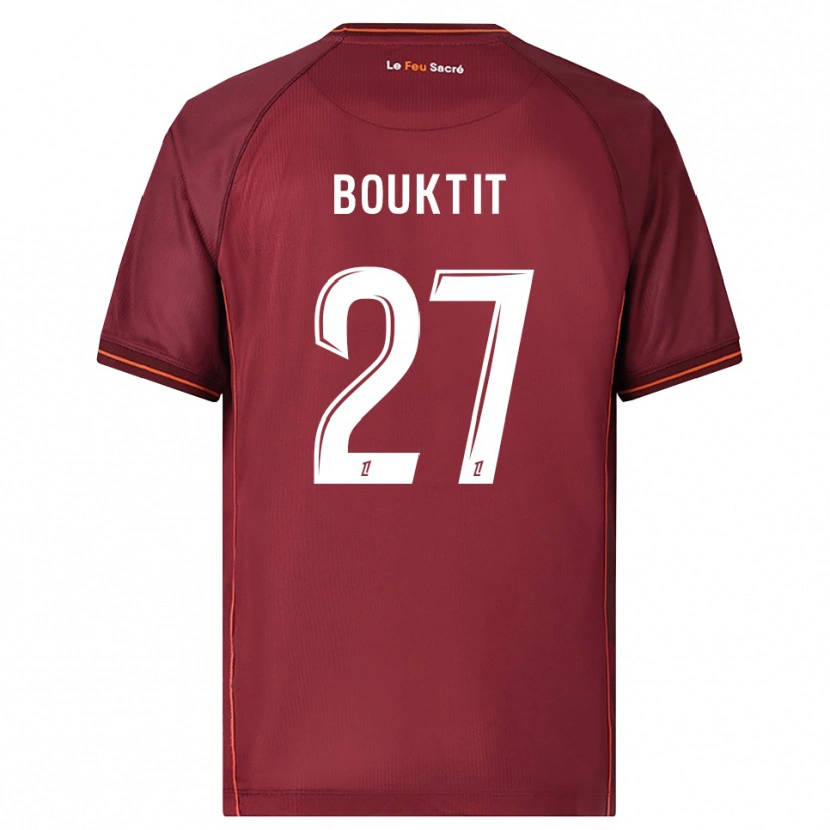 Danxen Män Assia Bouktit #27 Bourgogne Vit Hemmatröja Matchtröjor 2025/26 Tröjor T-Tröja