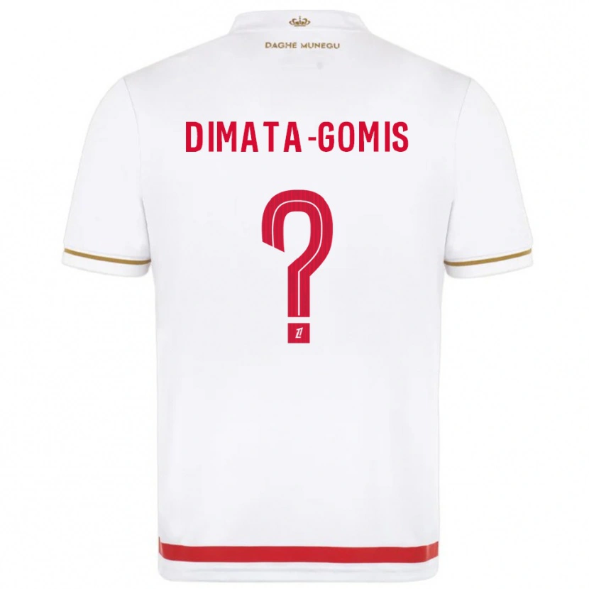 Danxen Män Kamron Dimata-Gomis #0 Röd Vit Hemmatröja Matchtröjor 2025/26 Tröjor T-Tröja