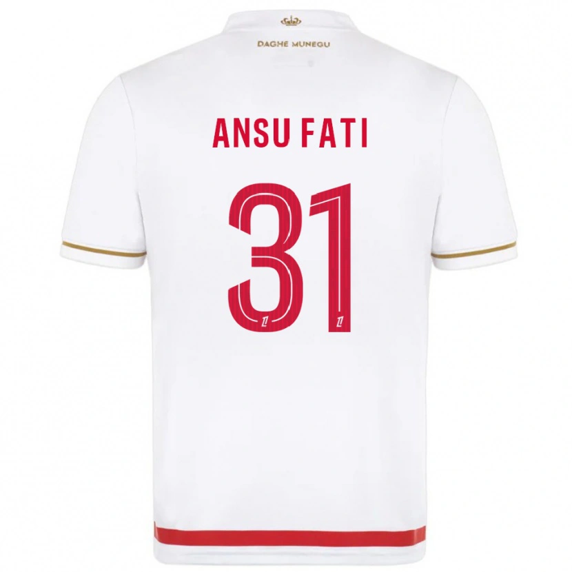 Danxen Män Ansu Fati #31 Röd Vit Hemmatröja Matchtröjor 2025/26 Tröjor T-Tröja